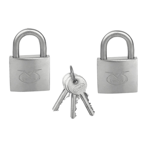 Sam Allen - Relaxn Padlocks - 2 Keyed Alike - Stainless Steel