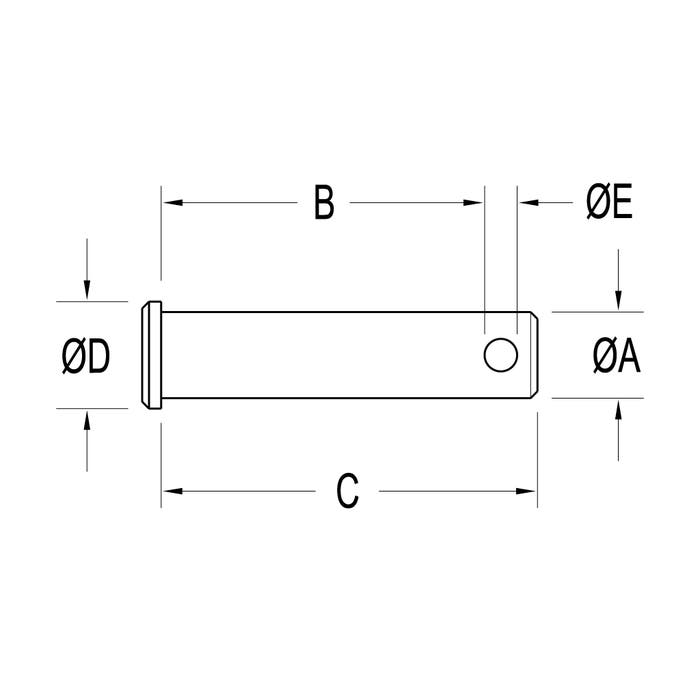 Cevis Pin 1/2 x 3/4