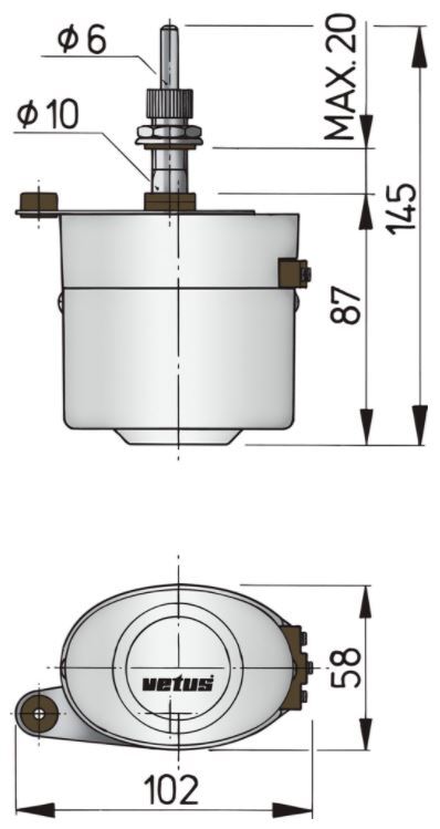 Vetus Wiper Motor Set