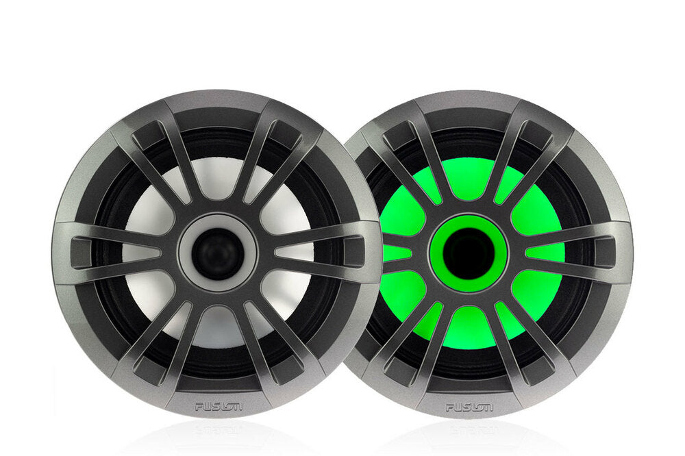 EL Series 6.5" 80 Watt Full Range Shallow Mount Marine Speakers with LEDs (EL-FL651SPG)