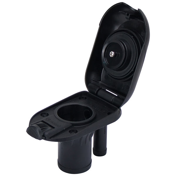 Deck Filler Fuel Vented Black