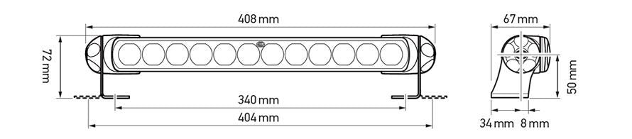 Sea Hawk-350 LED Spread Flood Light (White Housing)