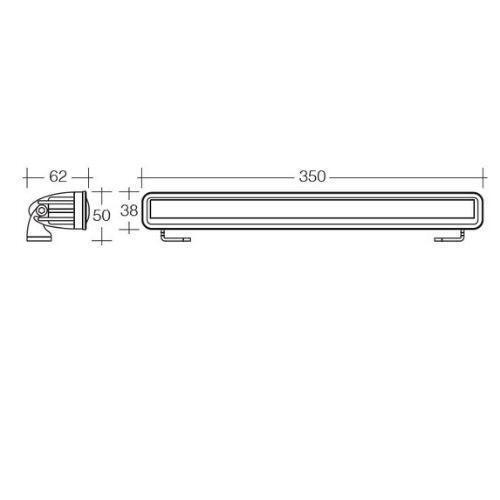 9-32 V 14" Navigata LED Marine Single Row Bar 6000 Lumens