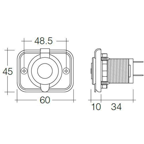 Heavy-Duty Accessory Socket for RV & Marine (Bulk Pack 25)