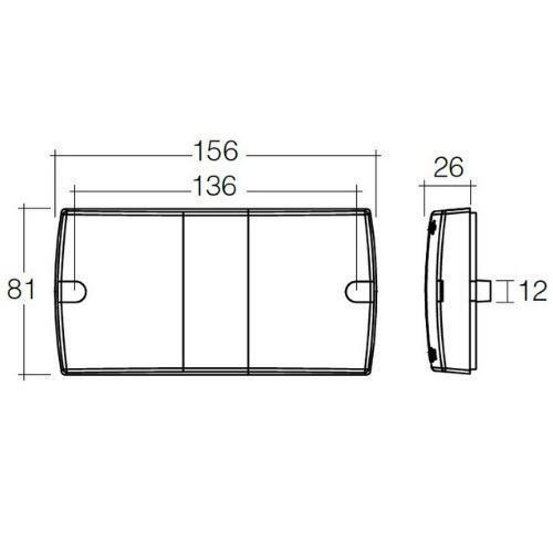 12V Model 36 LED Slim Trailer Lamp Pack Hard Wired Cable
