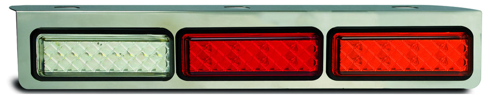 Triple Rear Lamp - Amber-Red-White - 135 Series (Twin Pack)