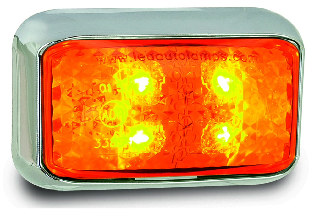 LED Autolamps - Marker Lamps in Coloured Lens - Amber