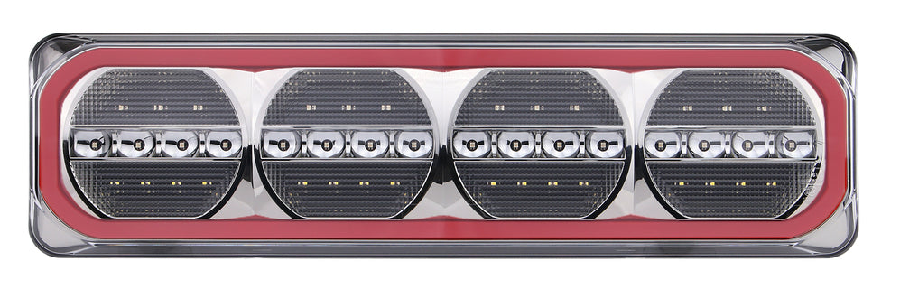 Large Truck/Trailer Rear Quad Combo Lamp - Amber-White