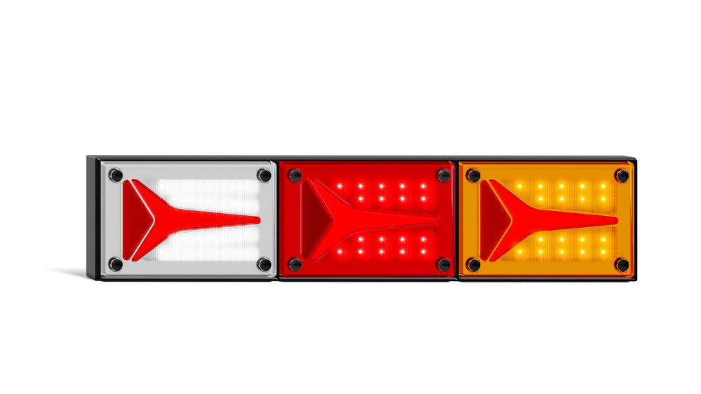 Lge Truck/Trailer Triple Combo Lamp - Amber-Red-White