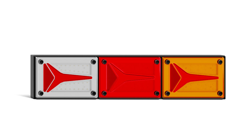 Lge Truck/Trailer Triple Combo Lamp - Amber-Red-White