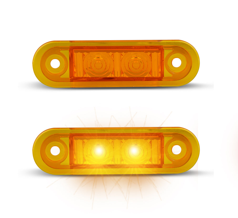 Marker Lamps - Recessed Mount Screw Secured - Amber