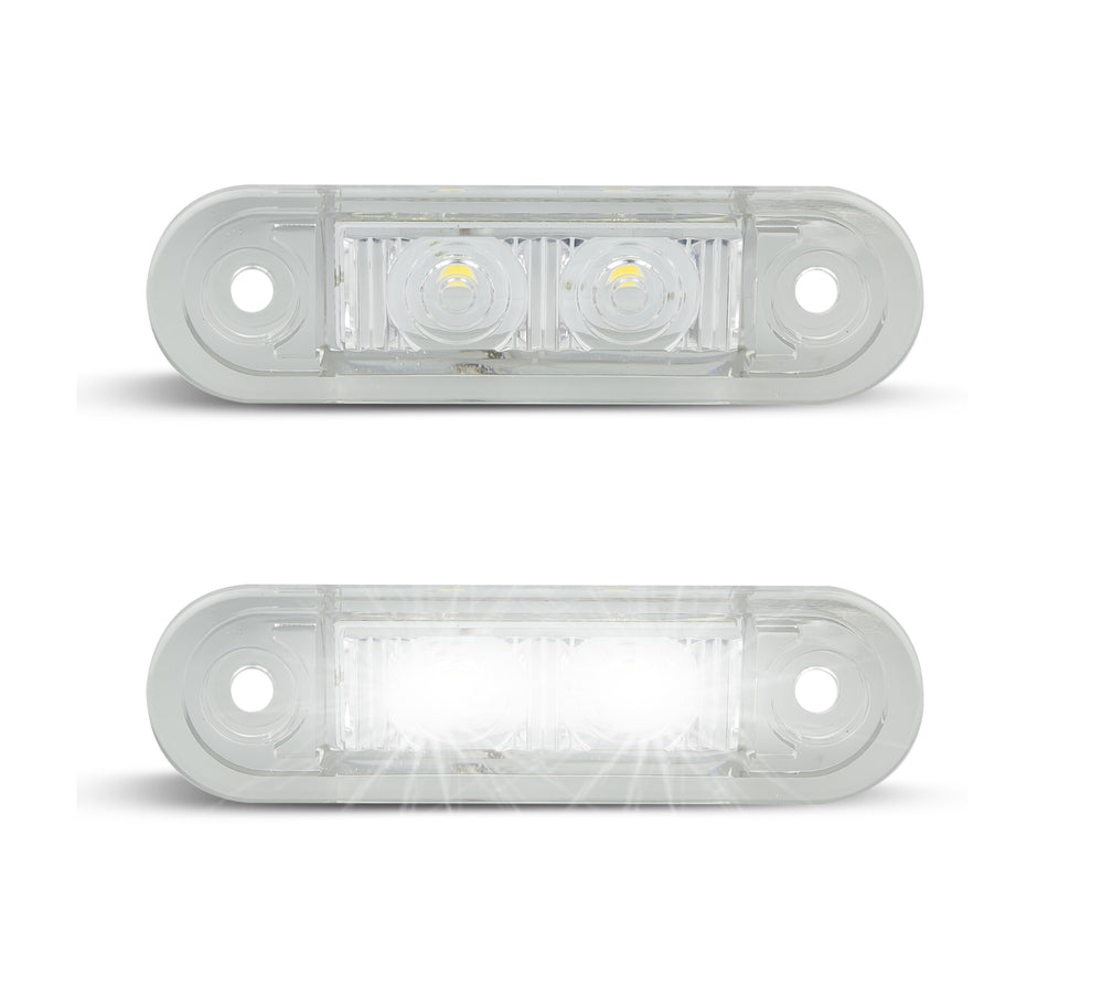 Marker Lamps - Recessed Mount Screw Secured - White