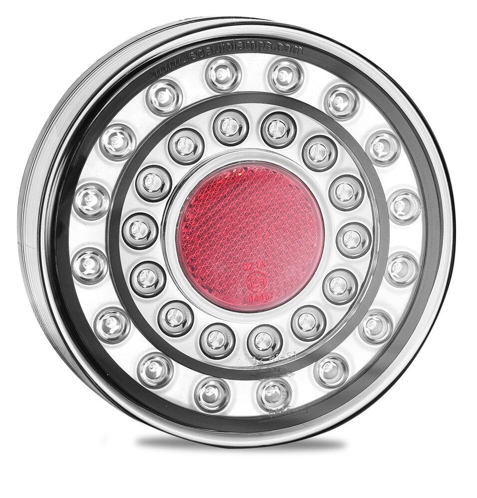 Rear Combination Lamp - Round Reflector (White) - Maxilamp