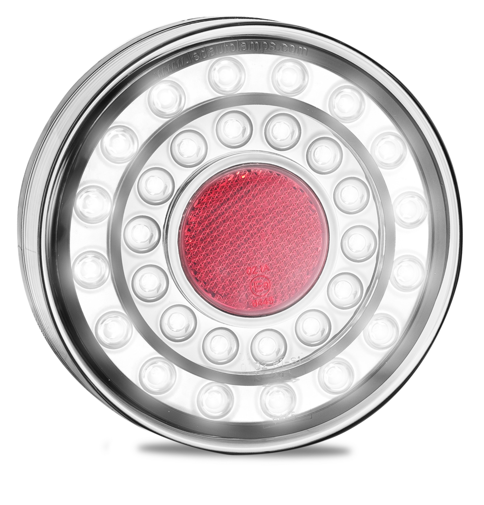 Rear Combination Lamp - Round Reflector (White) - Maxilamp