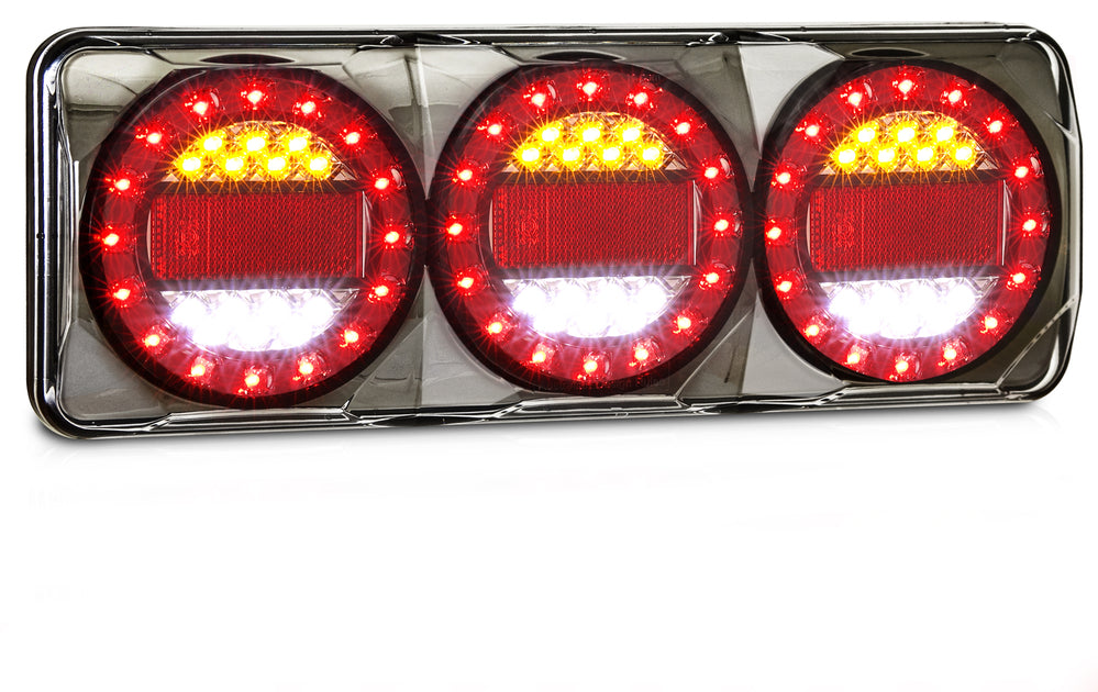Maxilamp Rear Combination Lamps - Amber-Red - Maxilamp Triple