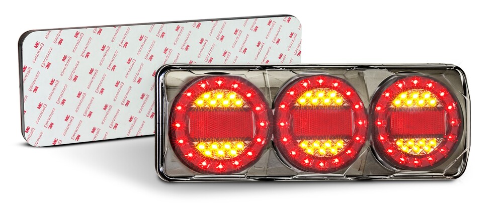 Maxilamp Rear Combination Lamps - Amber-Red - Maxilamp Triple