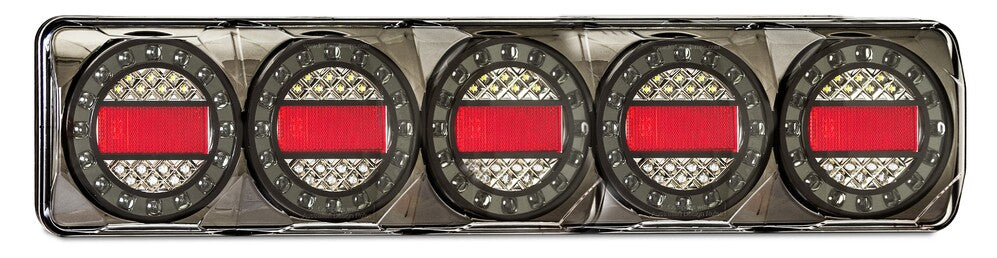 Lge Truck/Trailer Rear Quintiple Combo Lamp-Amber/Red/White