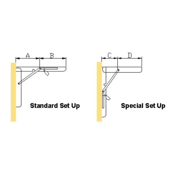 Table Brackets - Folding Stainless Steel
