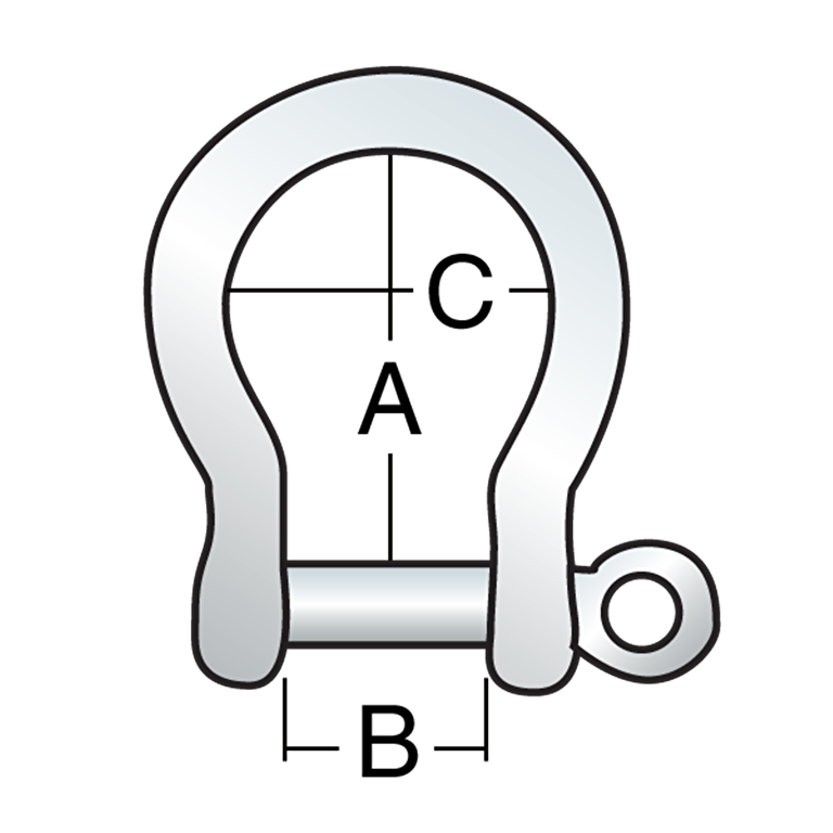 5mm Shallow Bow Shackle