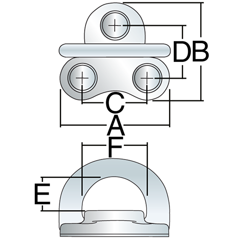 6mm Folding Padeye