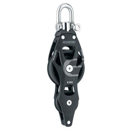 80mm Aluminum Element Fiddle Block - Swivel, Becket