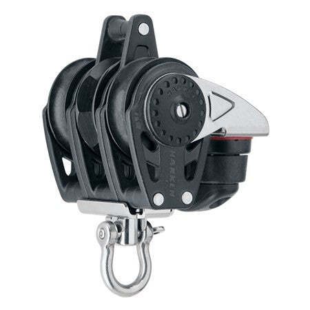 40mm Triple Ratchet Block - Swivel, Becket, Cam Cleat