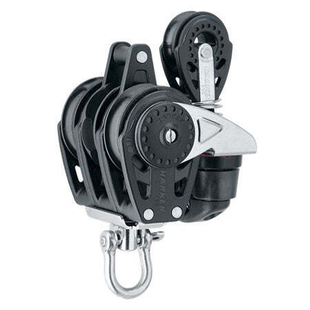40mm Triple Ratchet Block - Swivel, Becket, Cam Cleat, 29mm Block