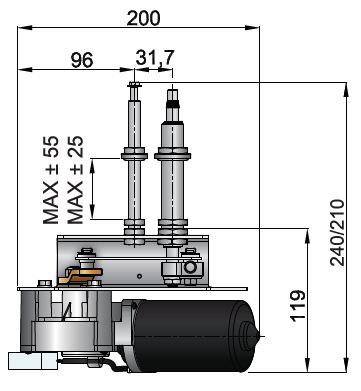 Vetus HD Wiper Motor
