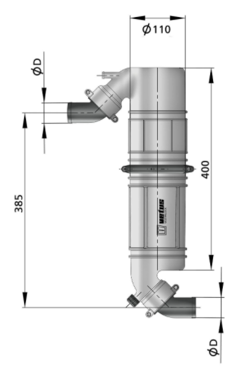 Vetus Rotatable Gooseneck Muffler