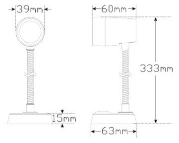 Reading  Lamp with Flexible Extension - RL Series