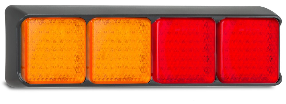 Medium Truck/Trailer Quad Combination Lamps - Amber-Red