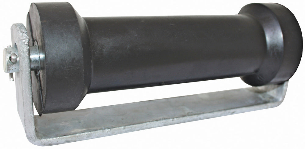 8" Flat Bracket & Black Roller Assemblies